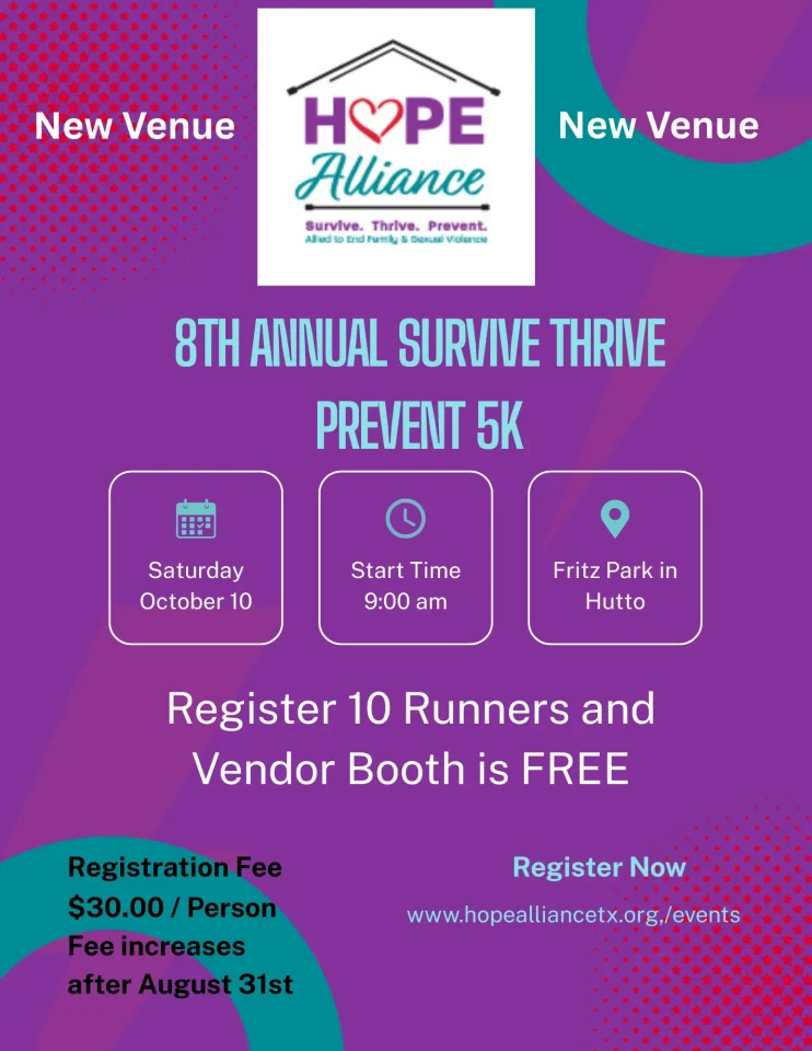 5K run flyer purple